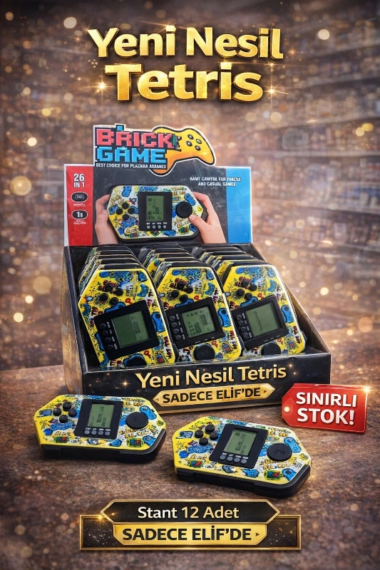 BRİCK GAME LÜKS TETRİS / 12Lİ STANT